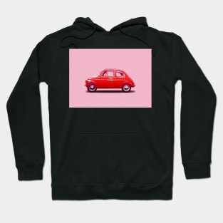 Pink Fiat 500 Hoodie